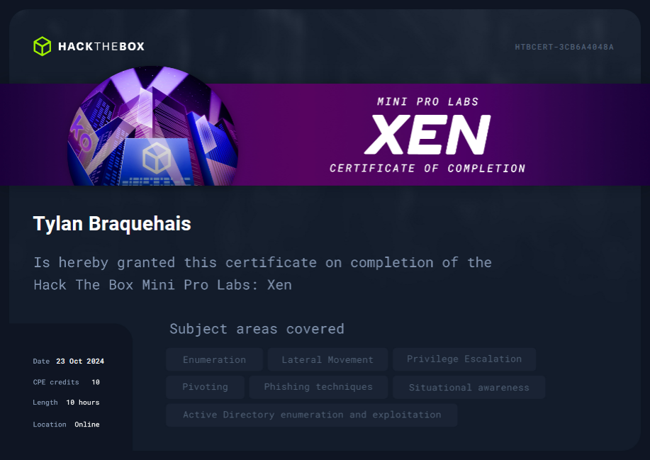 XEN certification